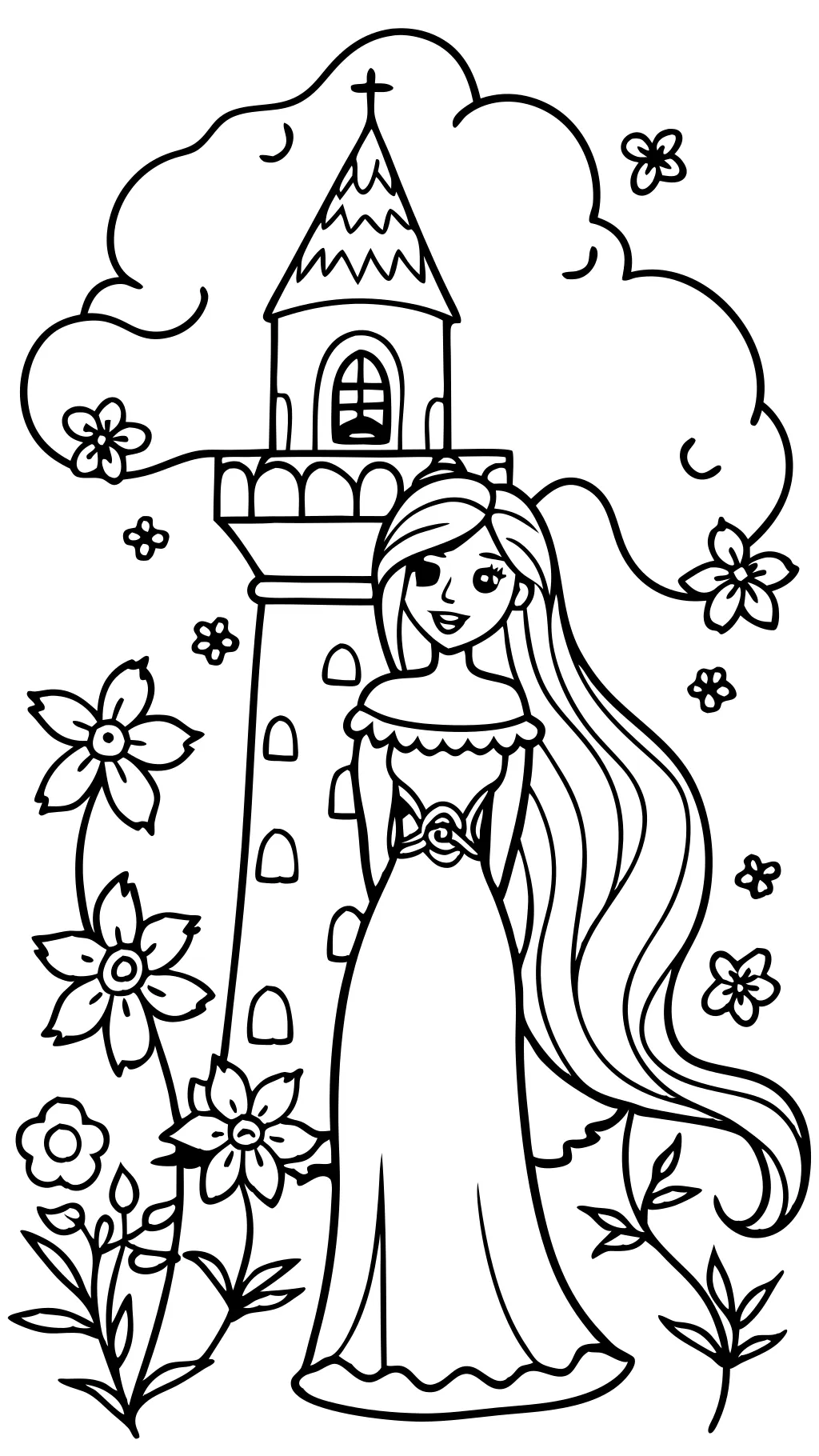 free coloring pages rapunzel